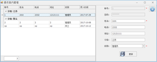 用户权限管理分配界面